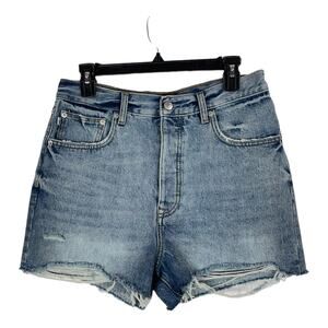 Lovers+ Friends shorts light blue denim Austin cutoff